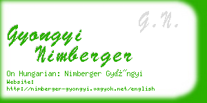 gyongyi nimberger business card